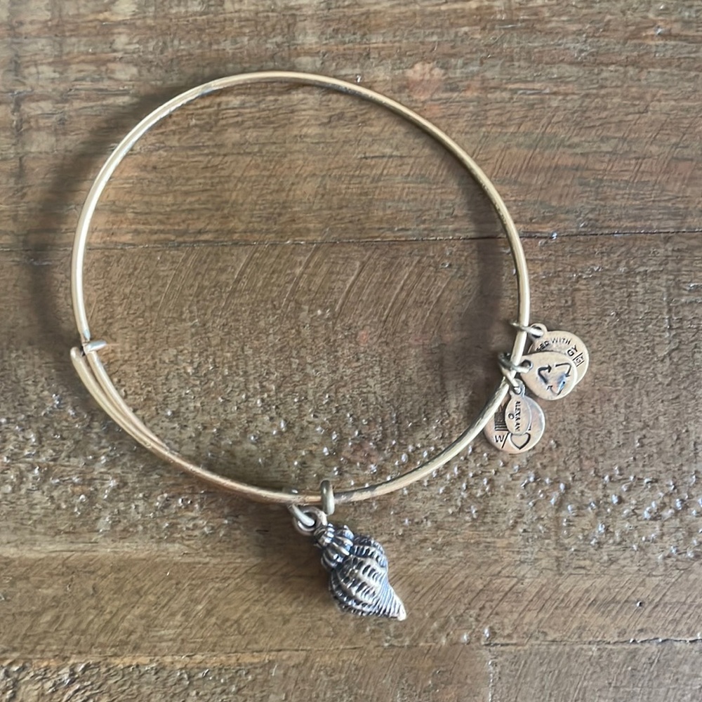 Alex and Ani gold shell bangle.